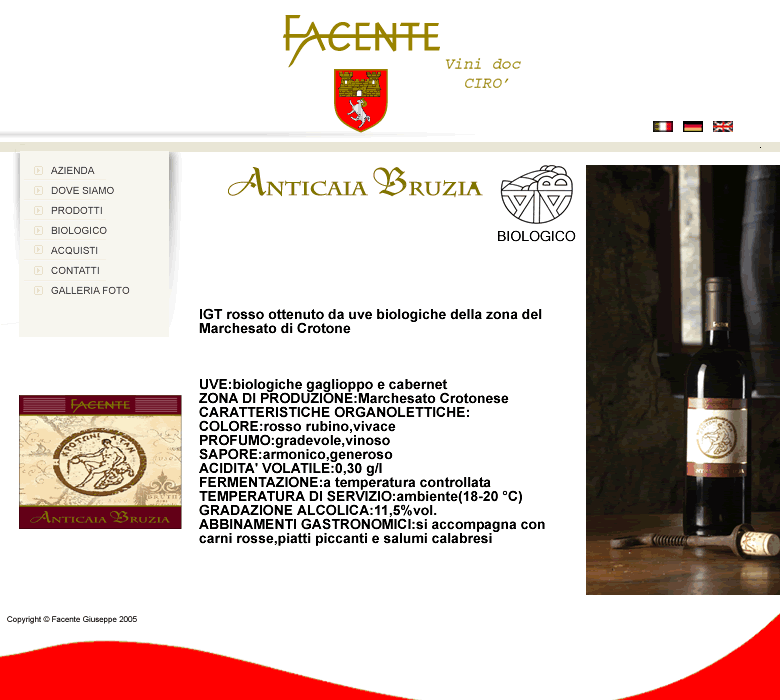 Anticaia Bruzia Calabria IGT rot/rosso