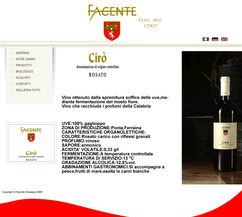 Cir� Facente Rosato ros�/rosato